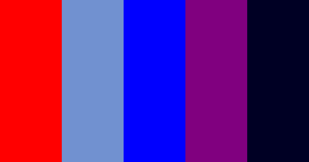 Neon Blue Color Palette