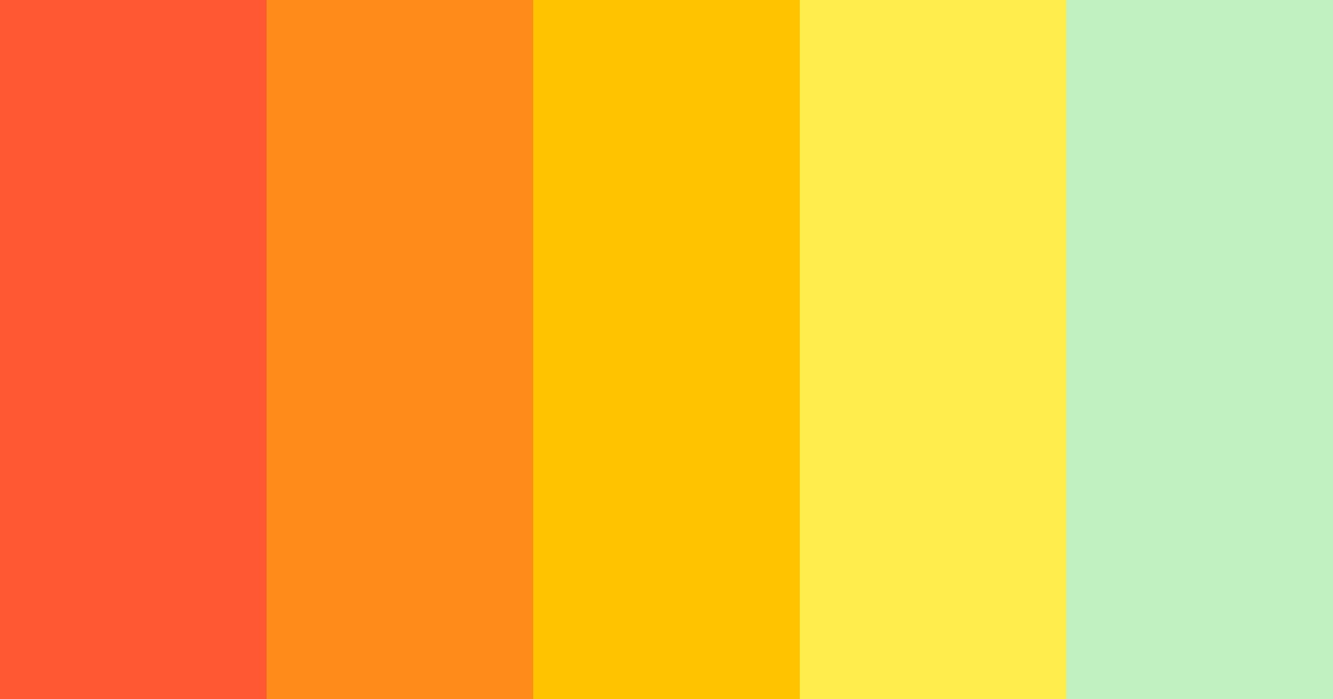 Download fire and sunshine color palette PNG image (landscape)