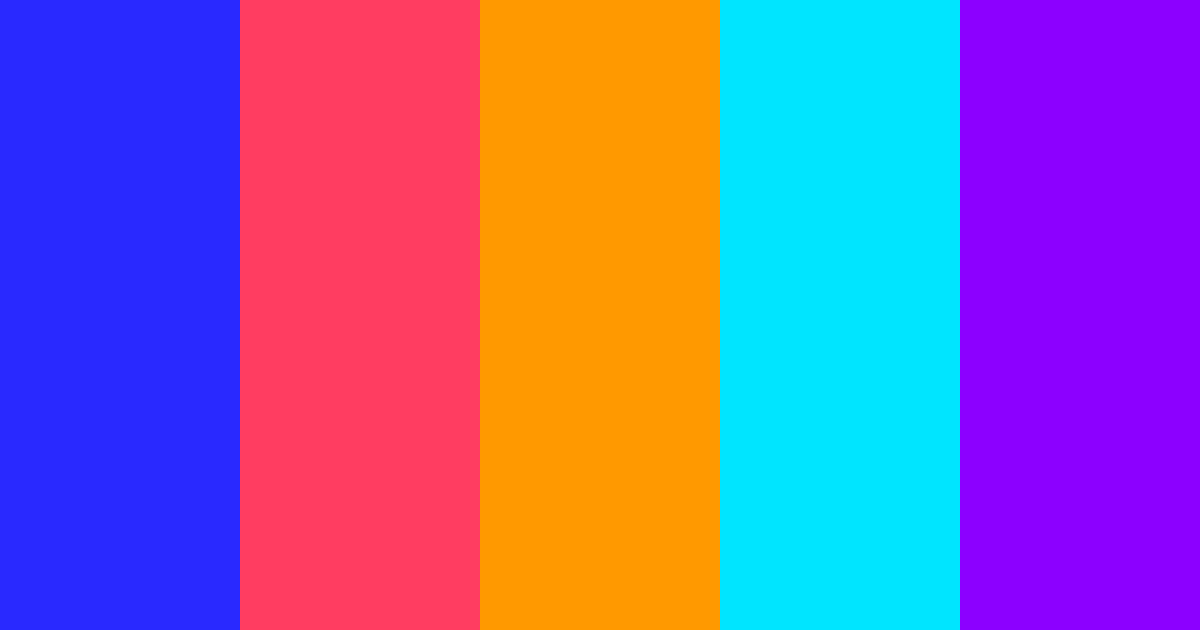Download neon vibes color palette PNG image (landscape)