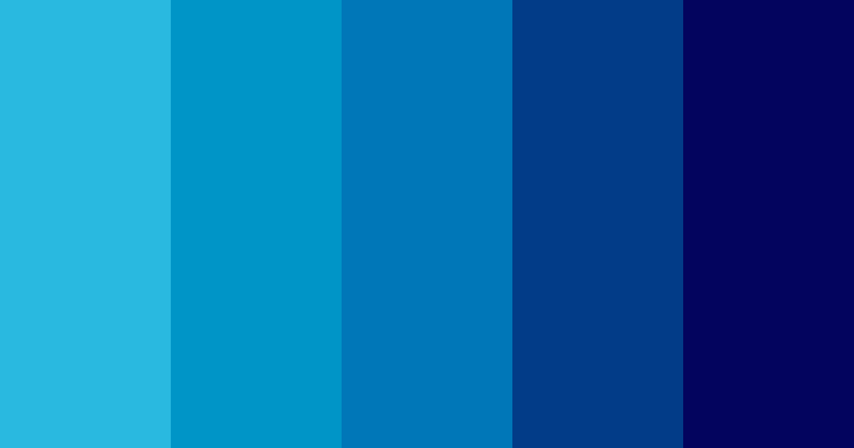 Download azules color palette PNG image (landscape)