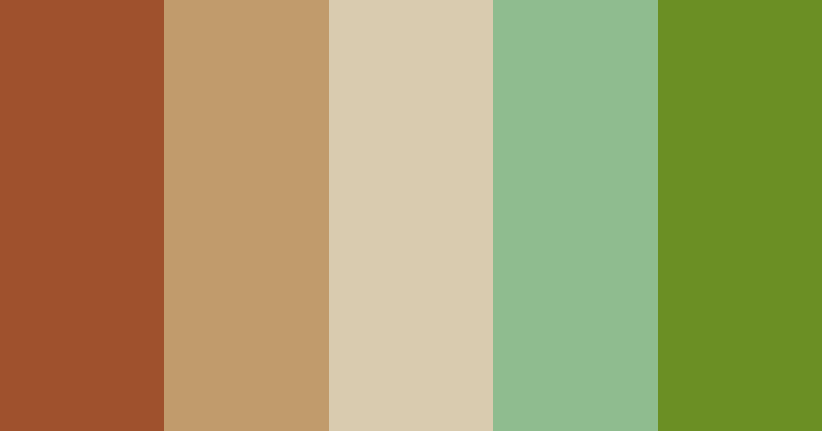 Download earthy harmony color palette PNG image (landscape)