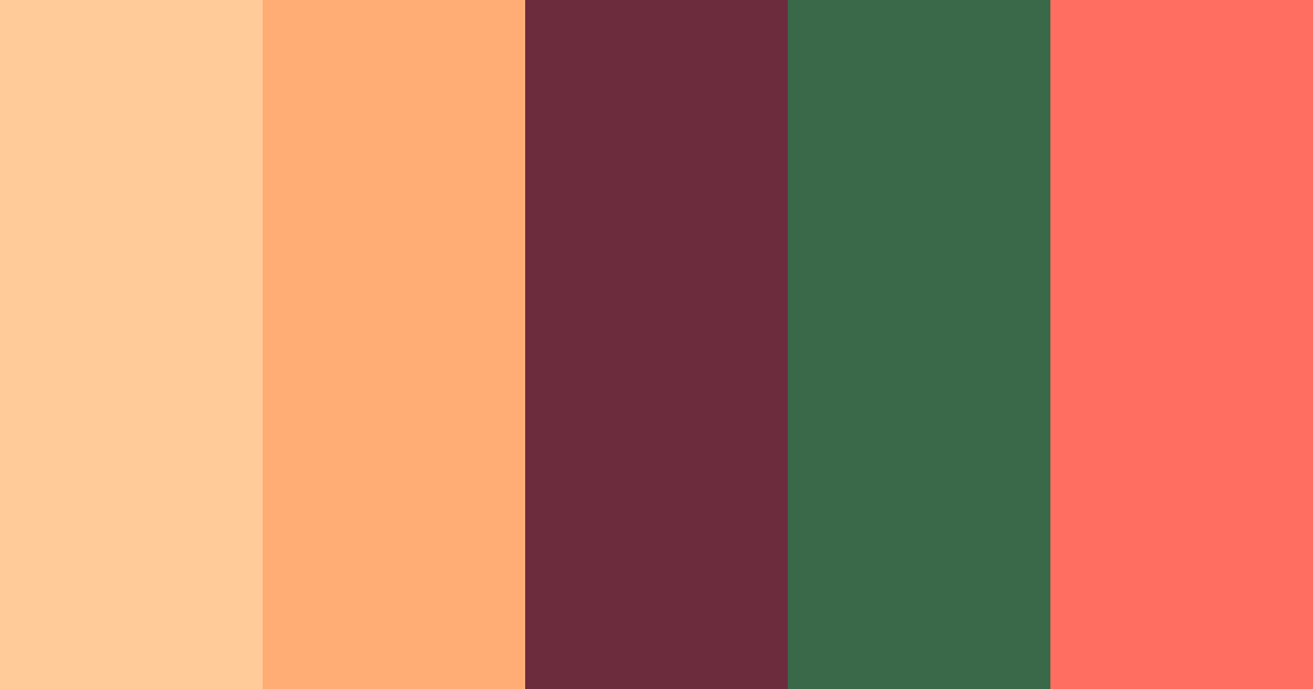 Download peachy forest color palette PNG image (landscape)