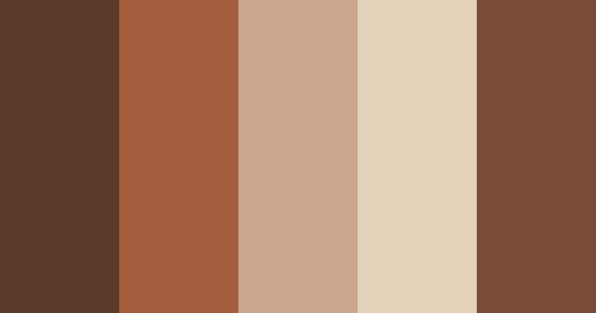 Download earthy brew color palette PNG image (landscape)