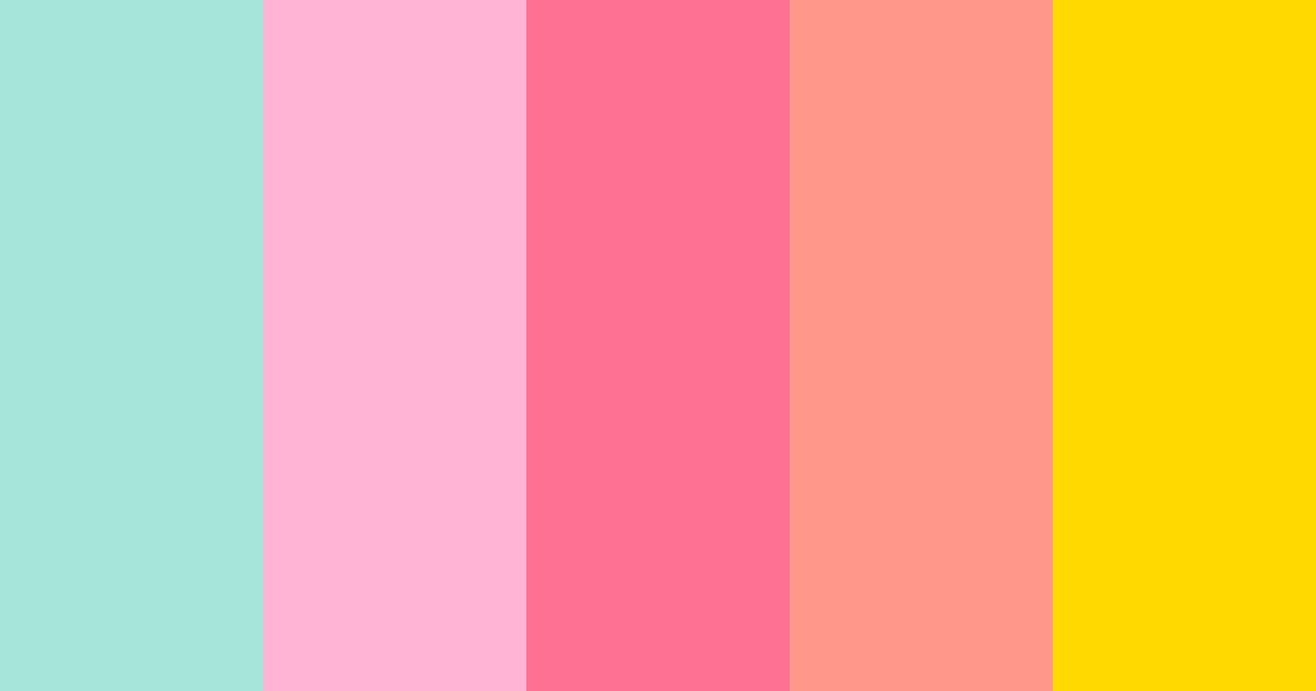 Download mint bubblegum color palette PNG image (landscape)