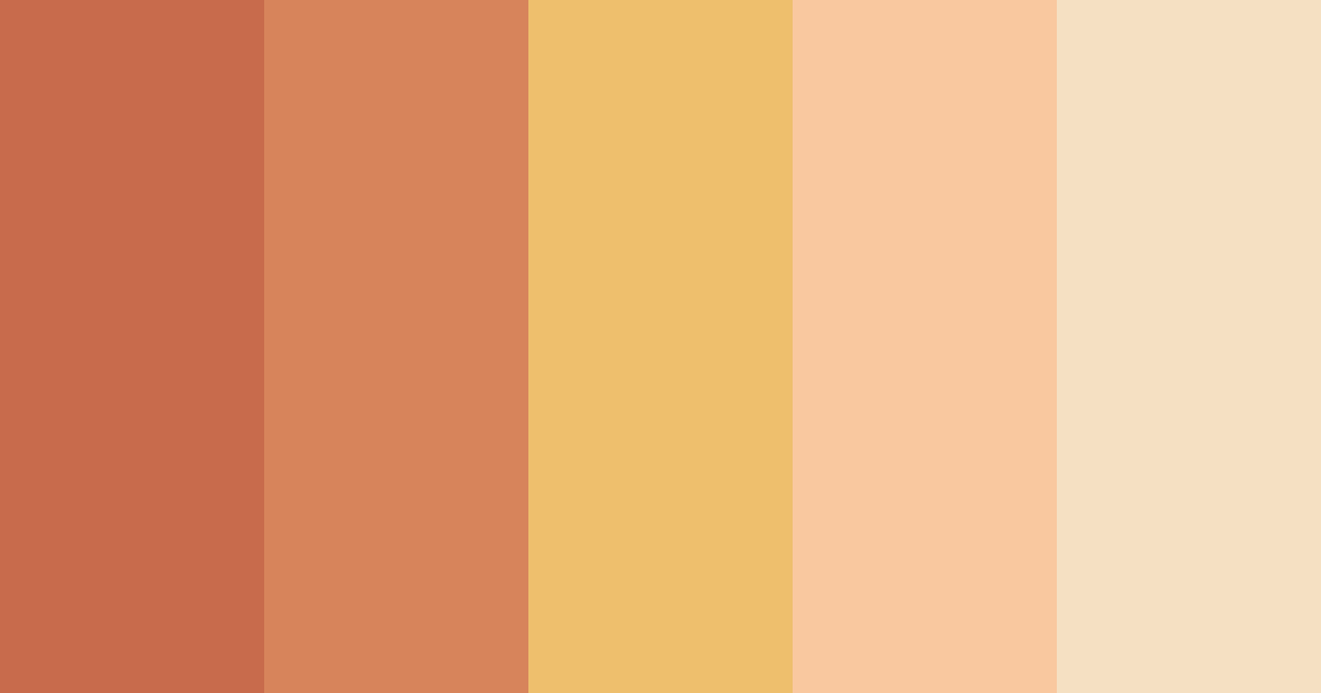 Download terracotta sunset color palette PNG image (landscape)