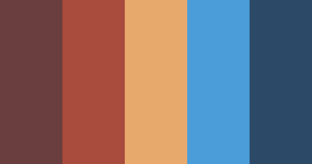 Download auburn and blue color palette PNG image (landscape)