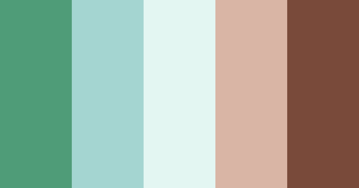 Download chocolate mint color palette PNG image (landscape)
