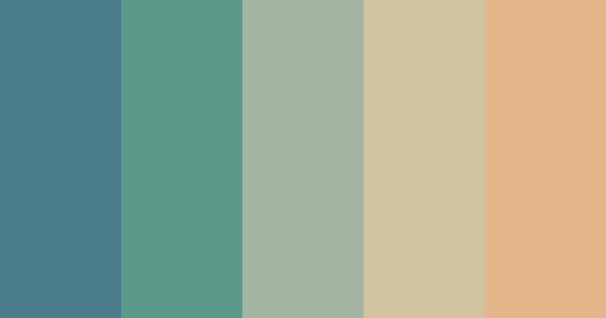 Download muted teal vintage color palette PNG image (landscape)