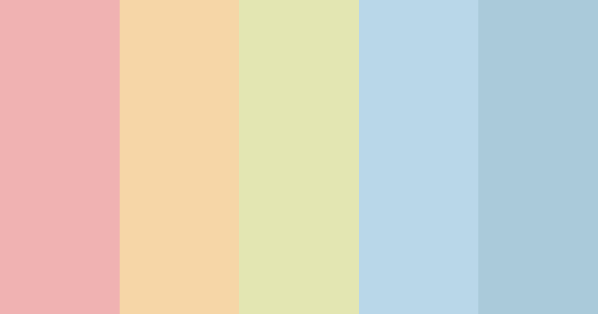 Download polaroid pastel rainbow color palette PNG image (landscape)