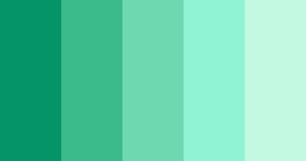 Download emerald oasis color palette PNG image (landscape)