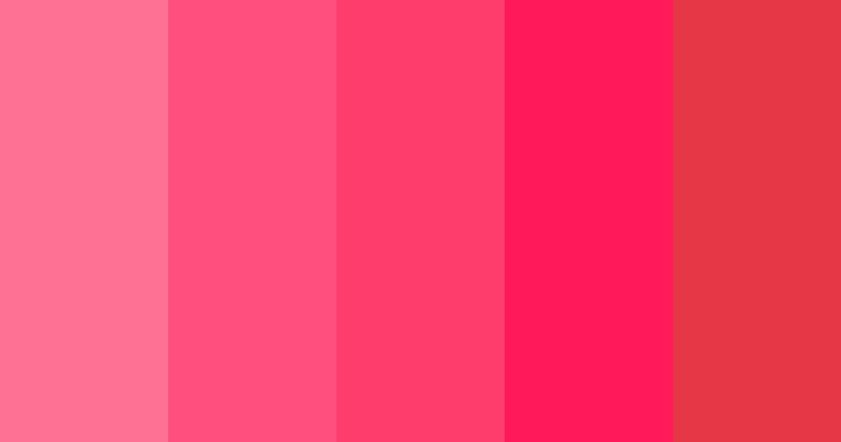 Download pink passion color palette PNG image (landscape)