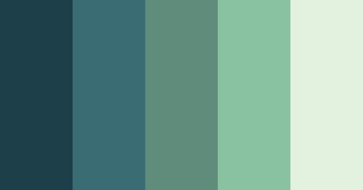 Download forest and ocean color palette PNG image (landscape)