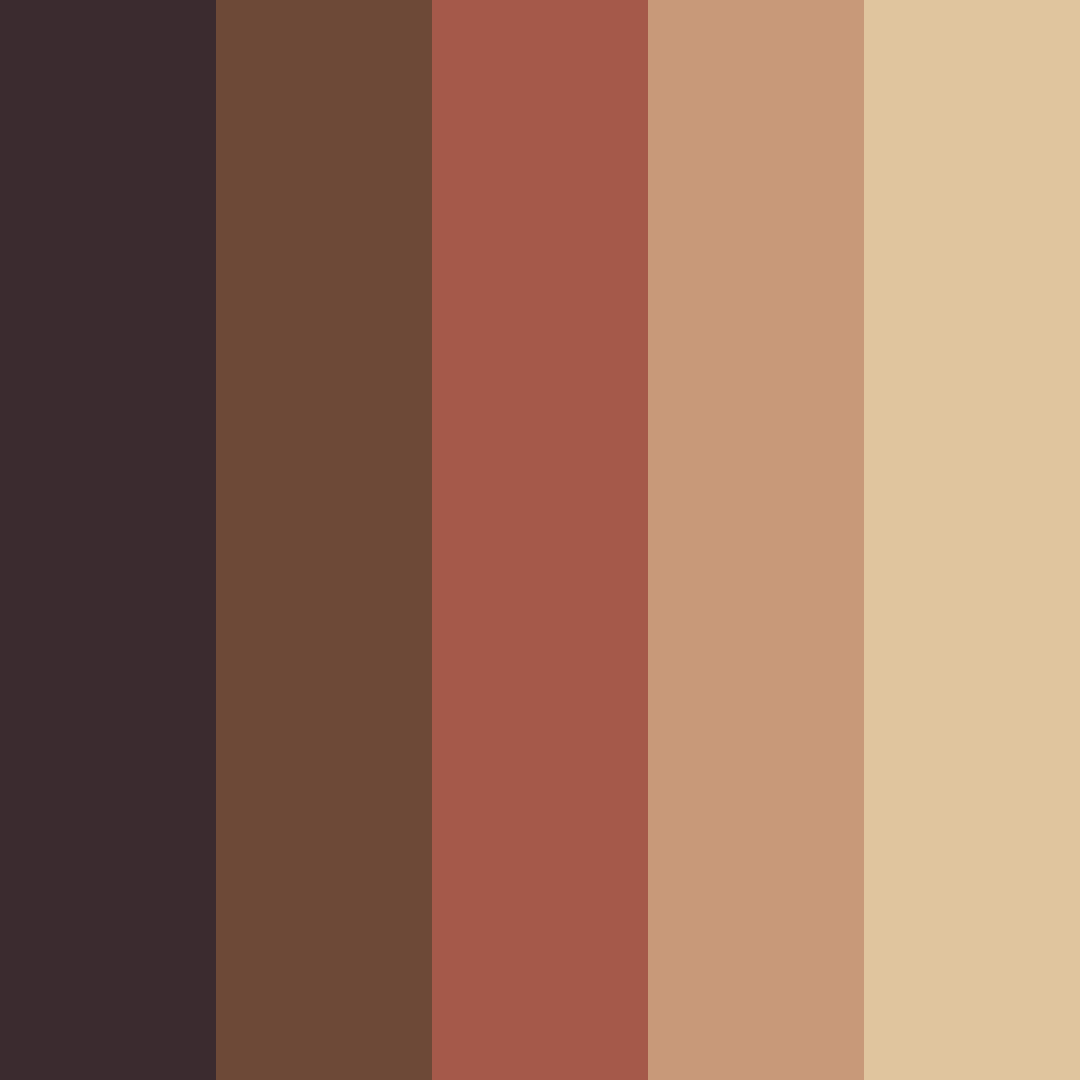 Download burnt umber inspired color palette PNG image (square)