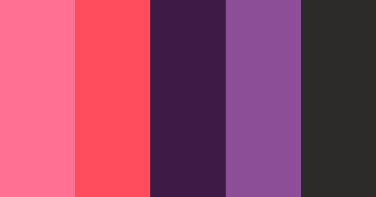 Download pink and noir color palette PNG image (landscape)