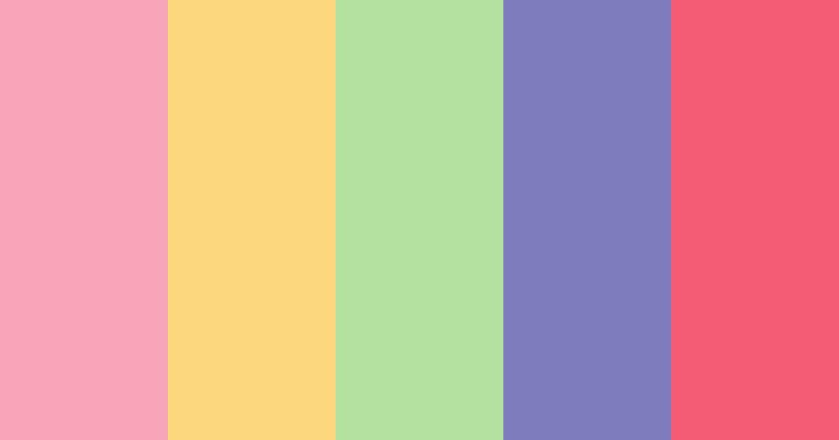 Download vintage rainbow color palette PNG image (landscape)