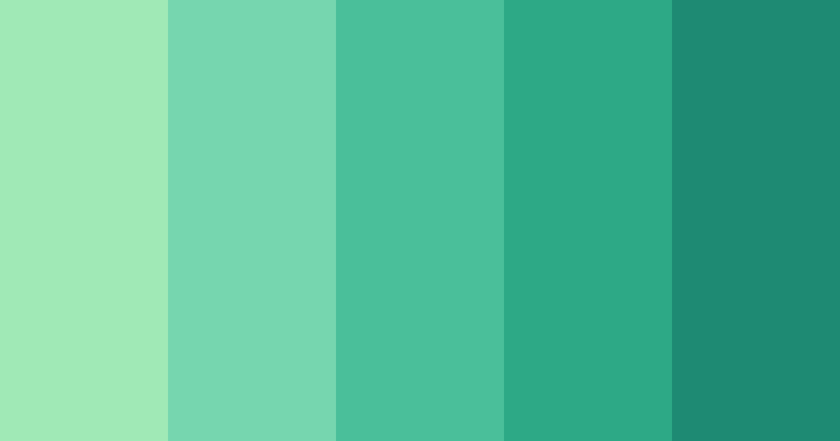 Download mint fresh color palette PNG image (landscape)