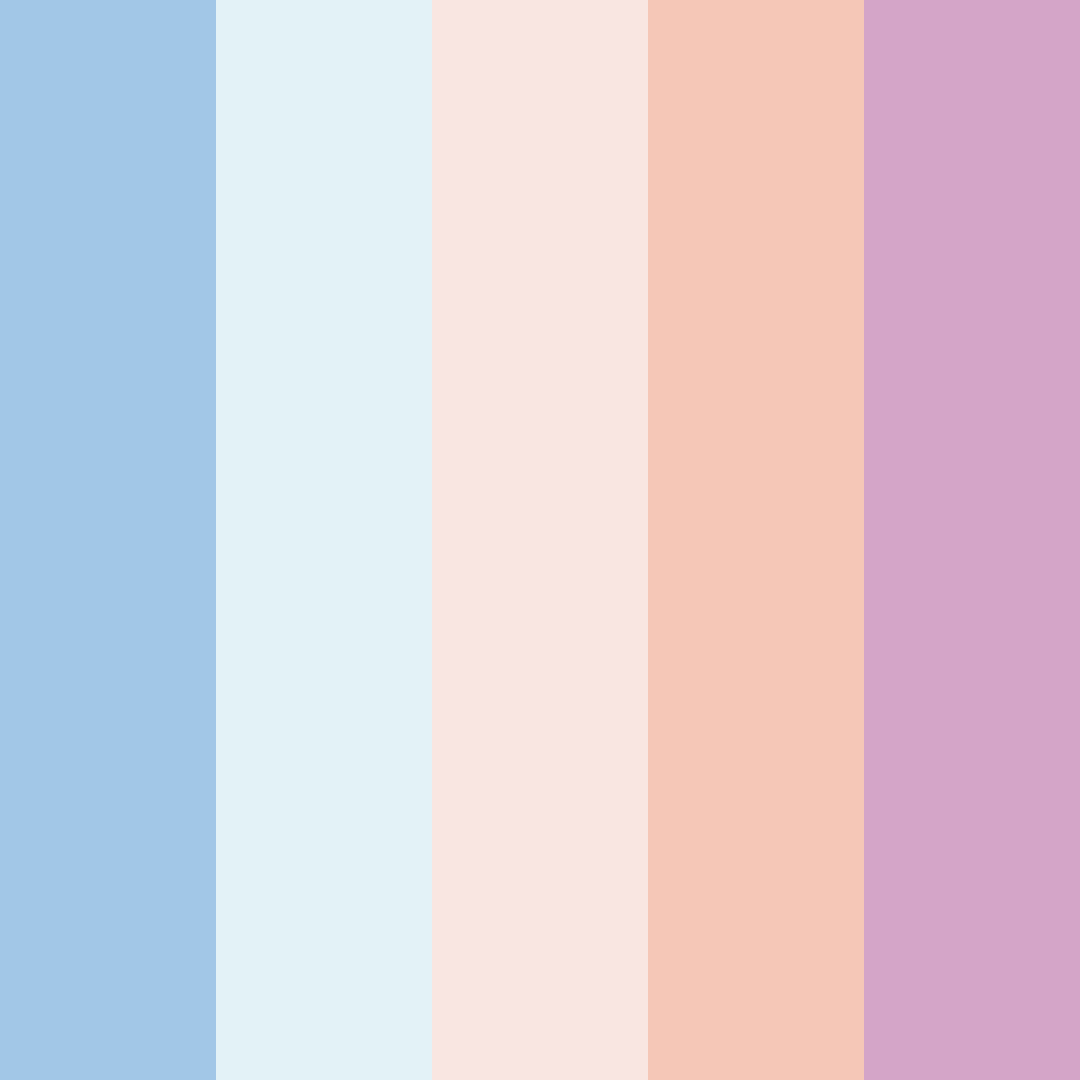 Download snowy blue milk tea color palette PNG image (square)