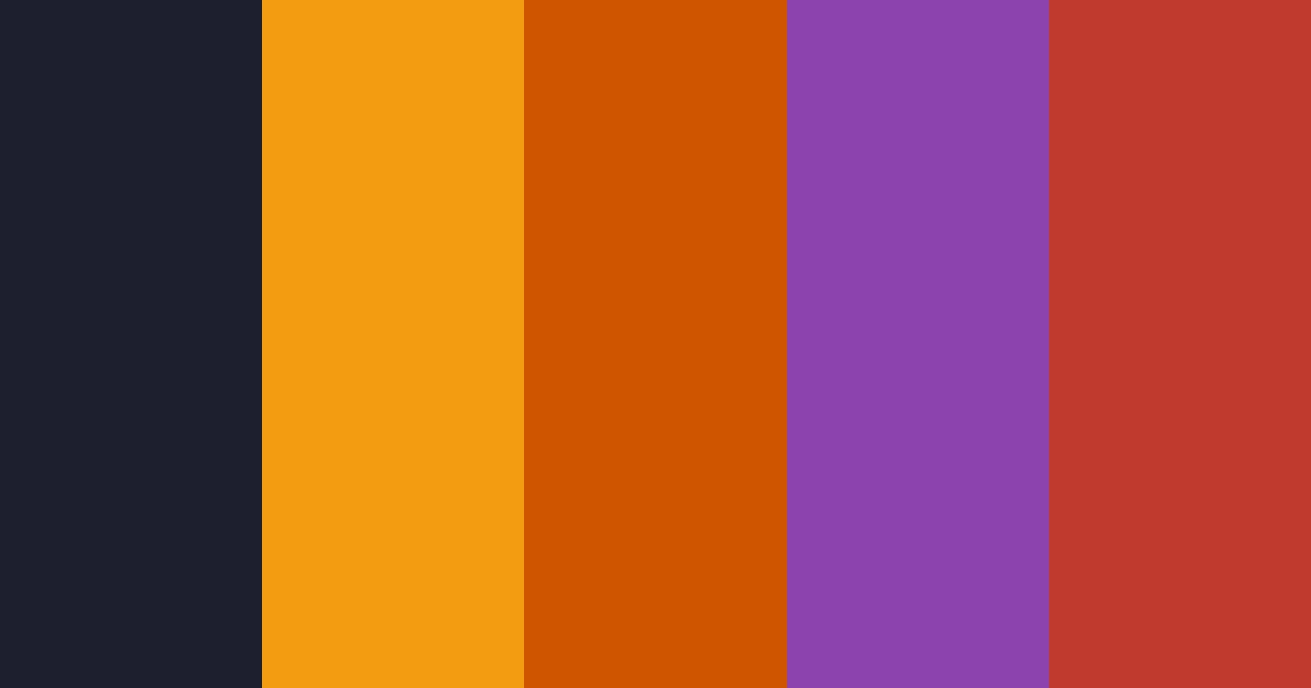 Download halloween color palette PNG image (landscape)