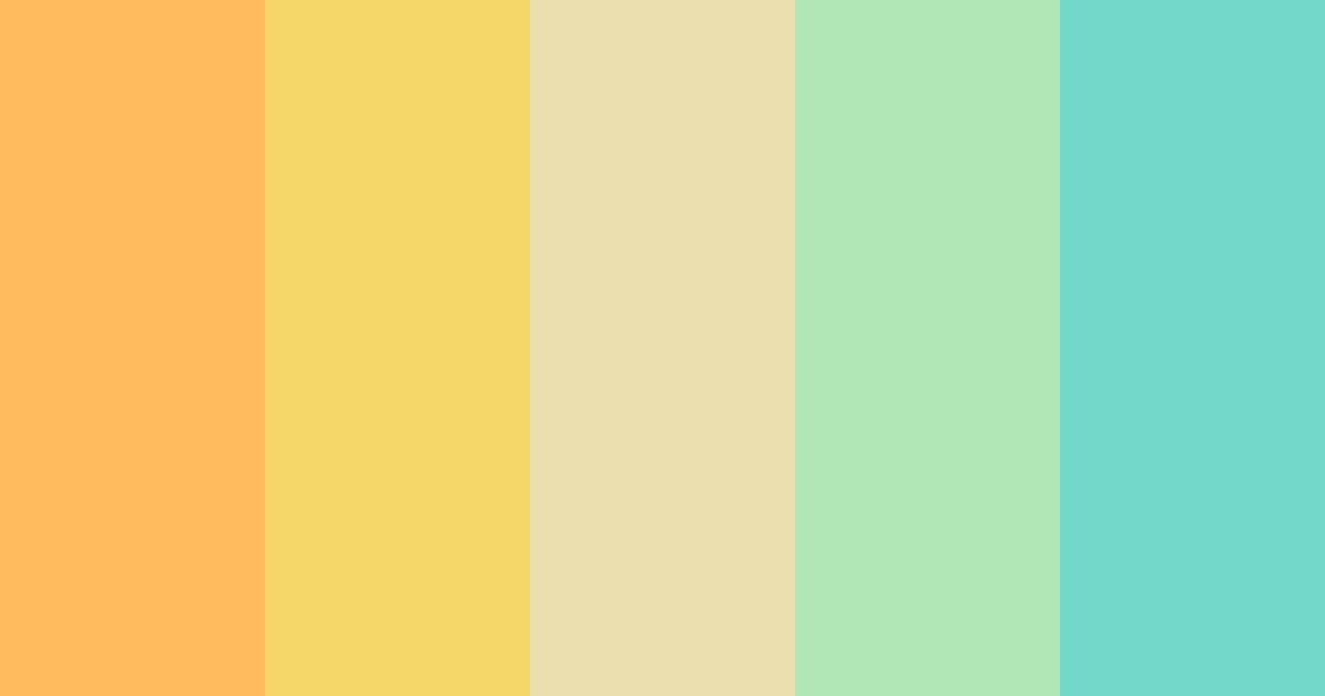 Download sunny gardenia color palette PNG image (landscape)
