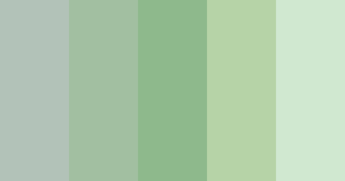 Download green sage color palette PNG image (landscape)