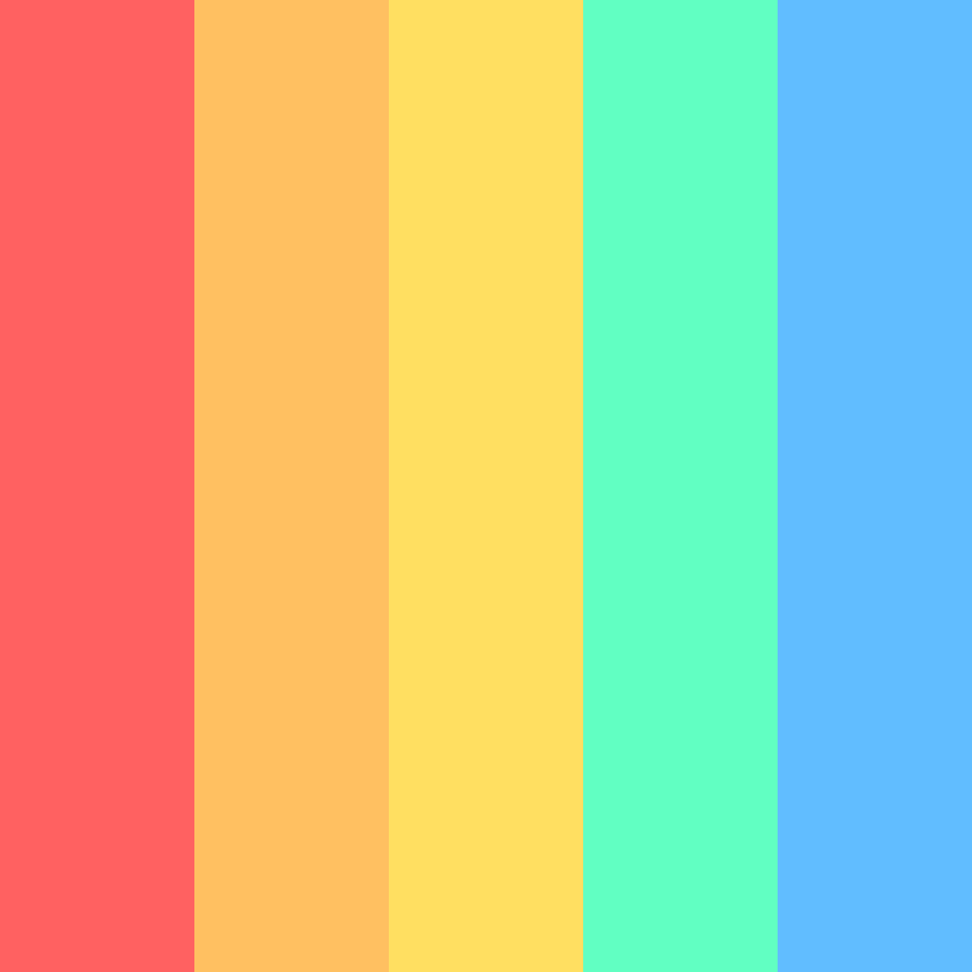 Download rainbow bright color palette PNG image (square)