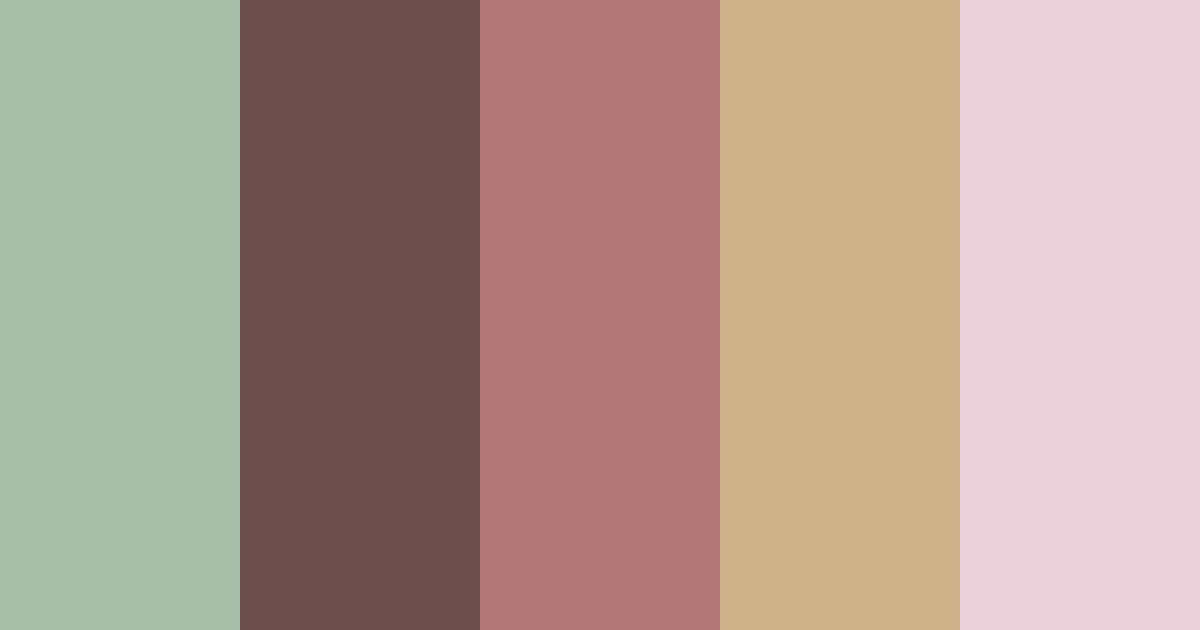 Download sage and maroon wedding color palette PNG image (landscape)