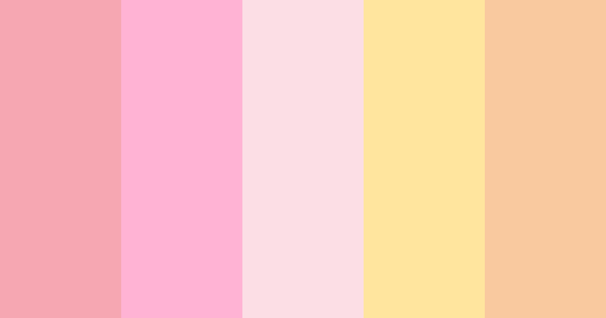Download hello kitty color palette PNG image (landscape)