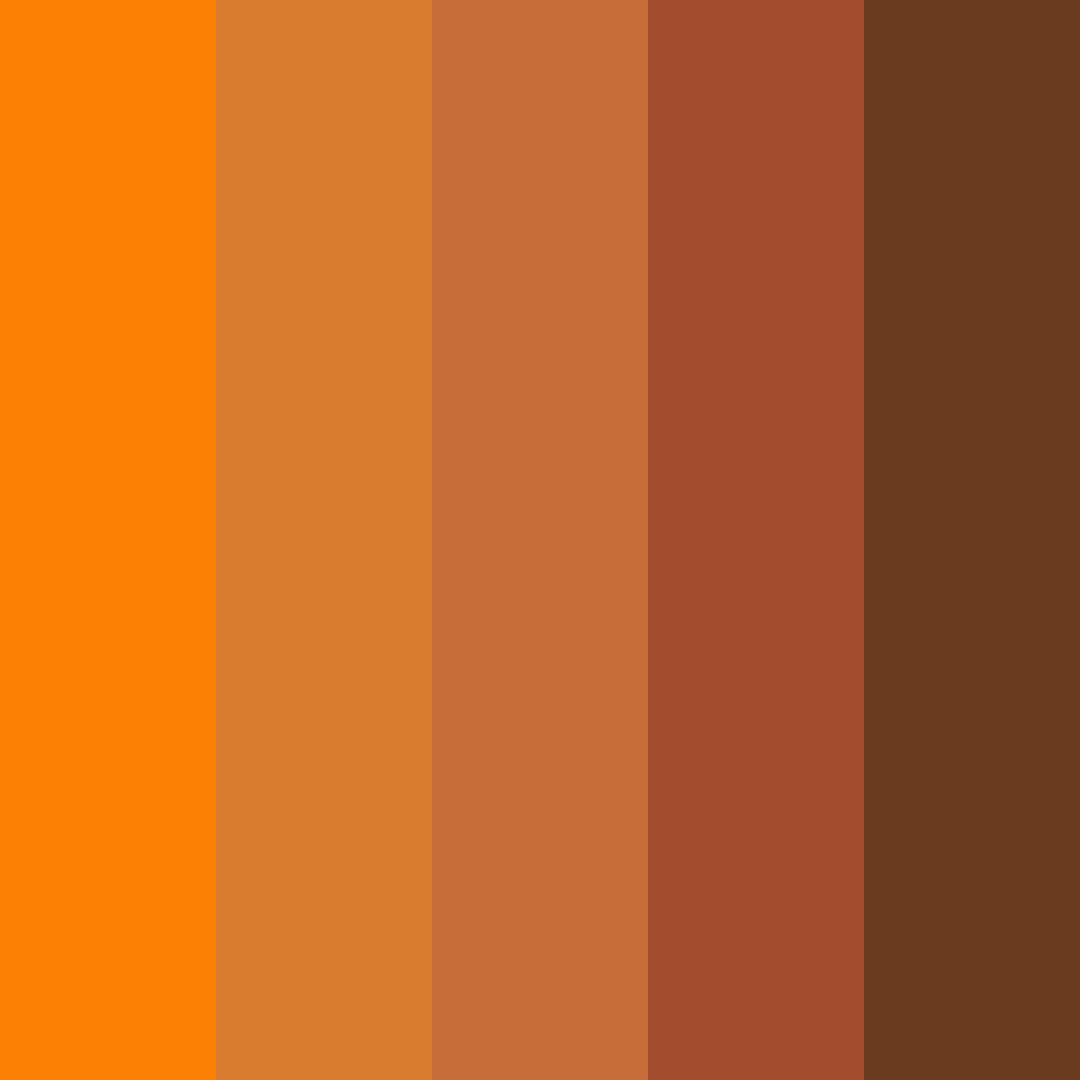Download tiger color palette PNG image (square)
