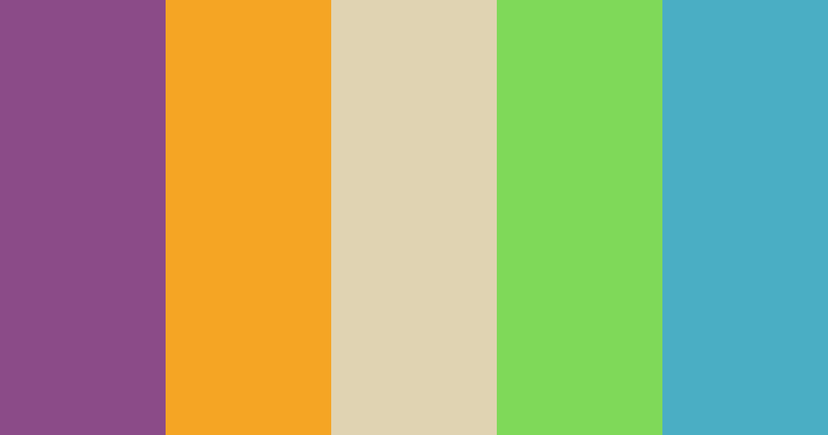 Download earthy rainbow color palette PNG image (landscape)