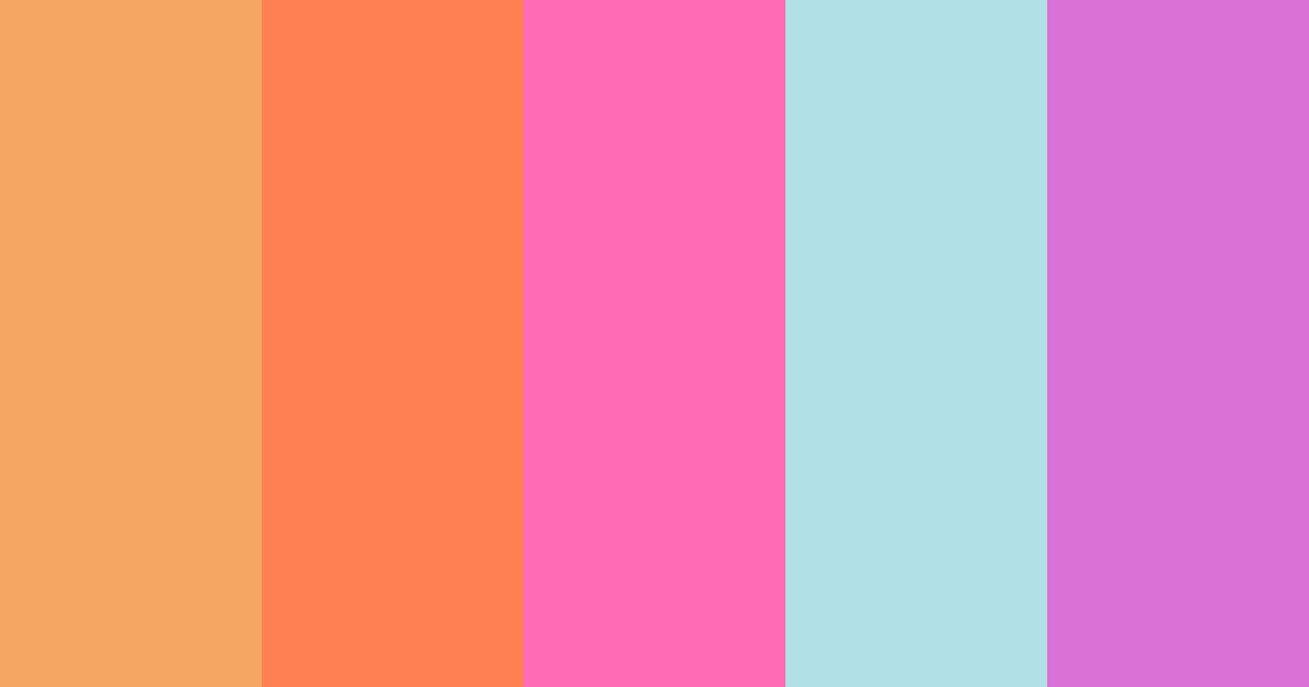 Download unicorn color palette PNG image (landscape)