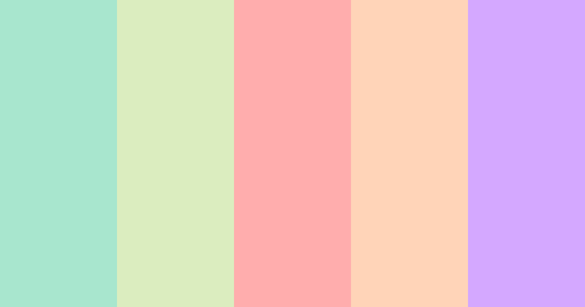 Download soft green dream color palette PNG image (landscape)