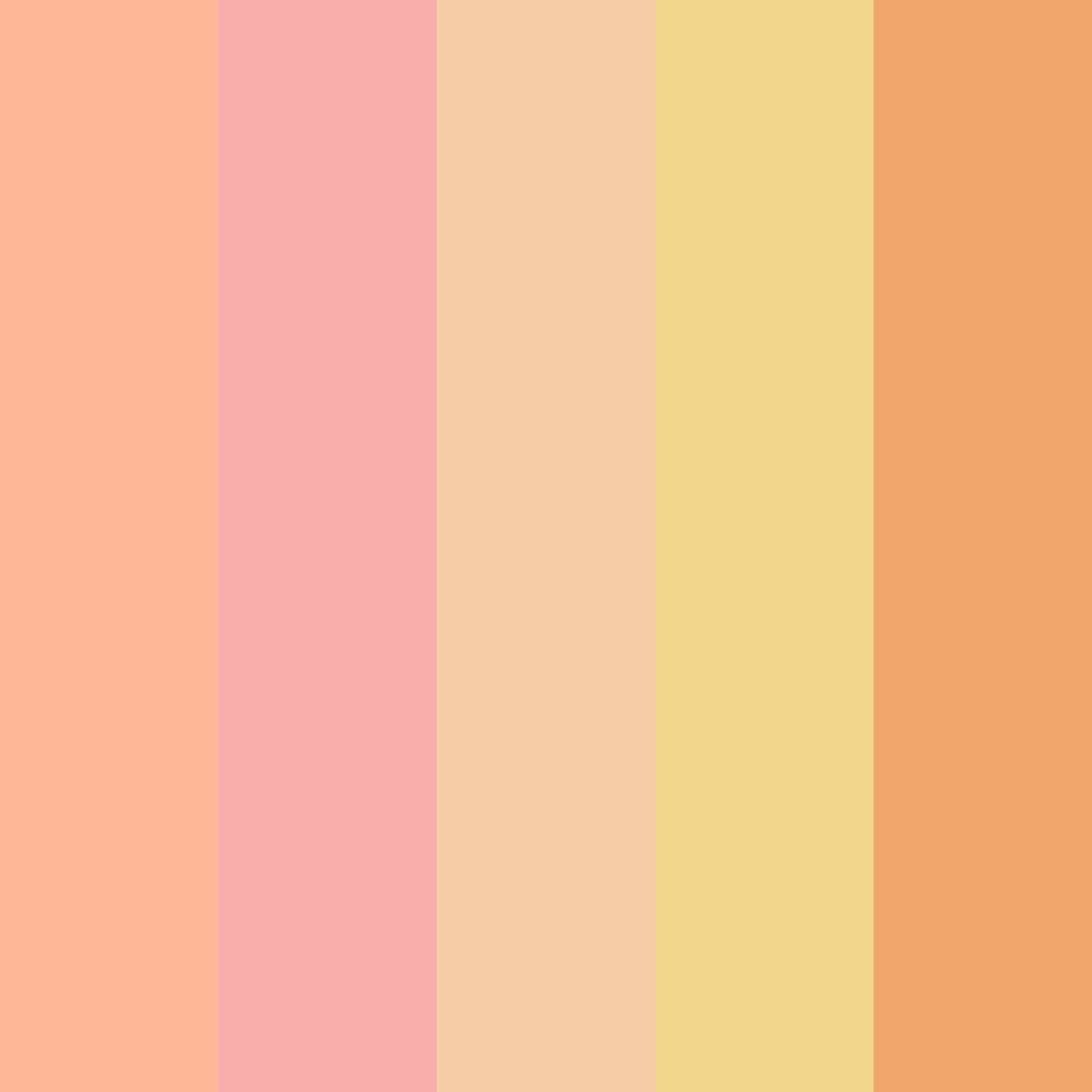 Download sunset glow color palette PNG image (square)