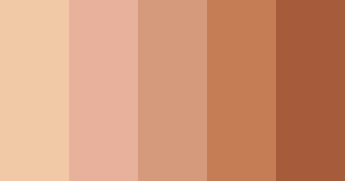 Download sun-kissed skin color palette PNG image (landscape)