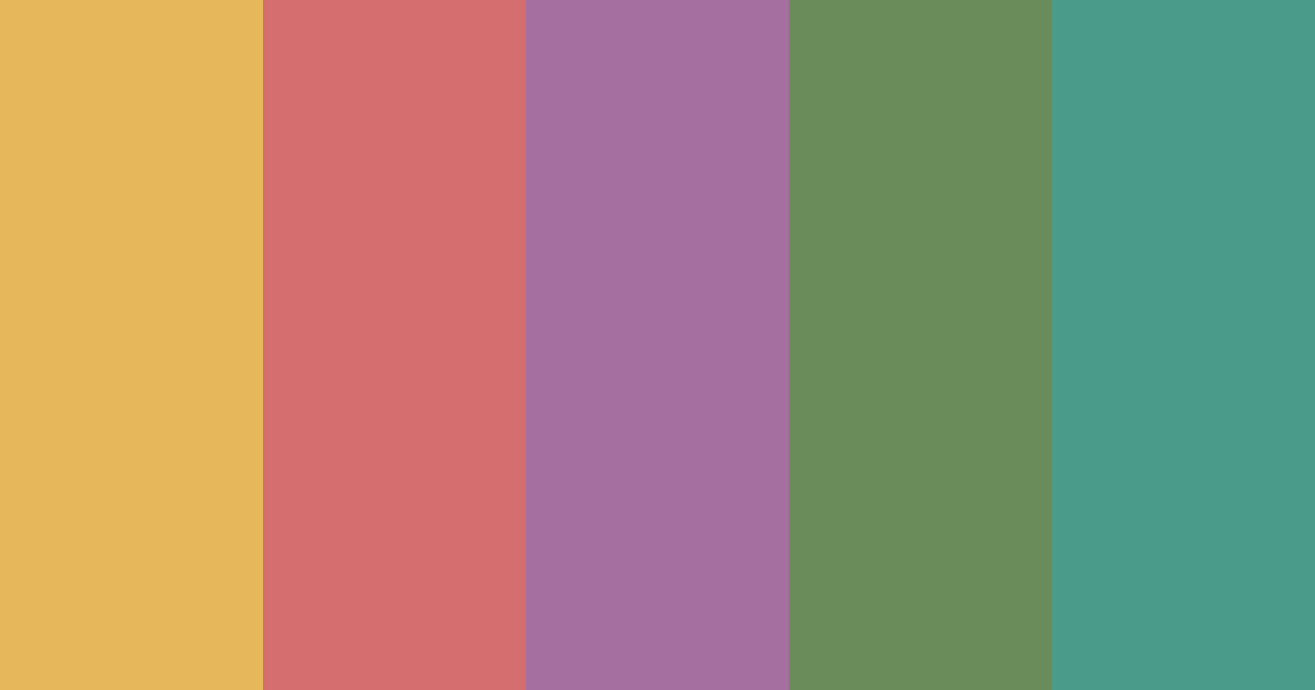 Download 70s boho color palette PNG image (landscape)