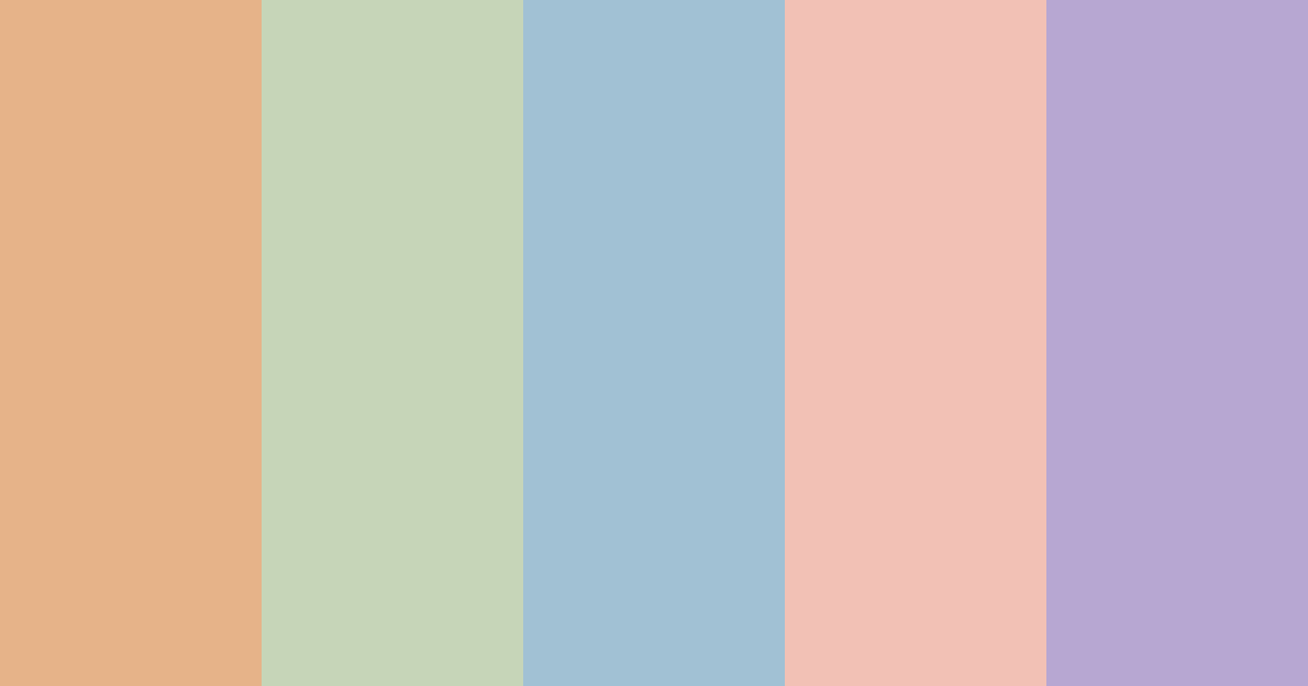 Download cottage core color palette PNG image (landscape)