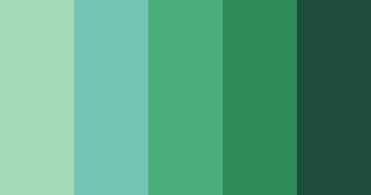 Download mint bliss color palette PNG image (landscape)