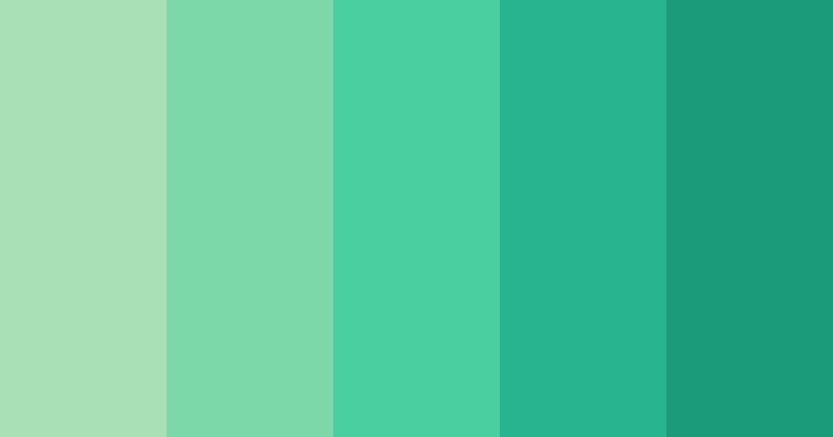 Download mint breeze color palette PNG image (landscape)