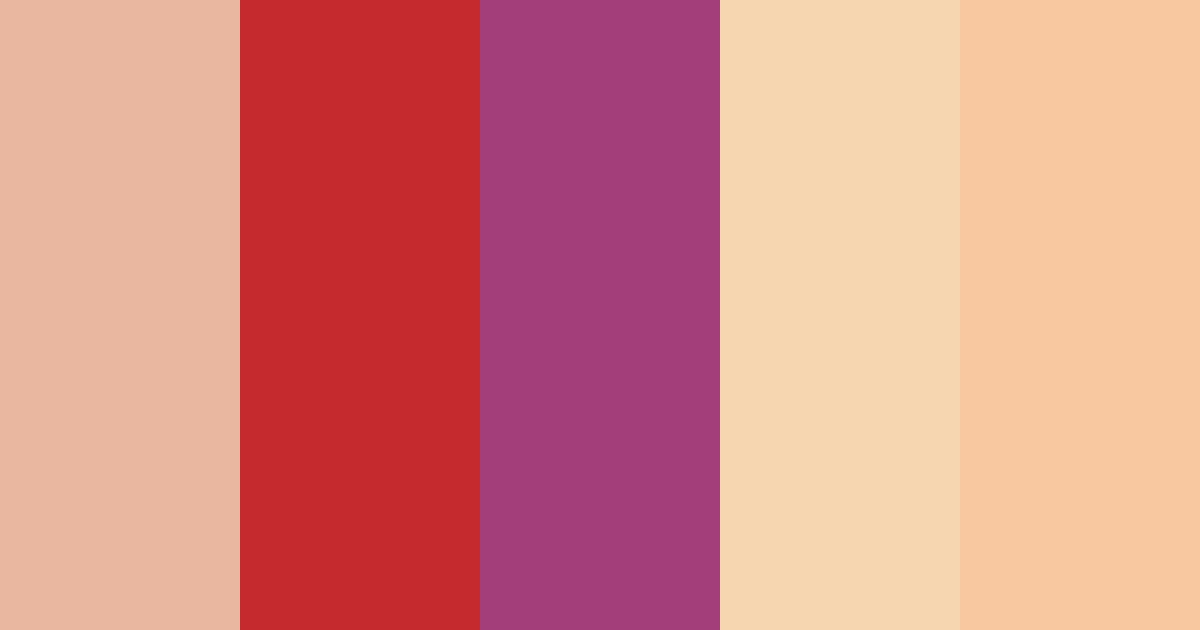 Download japanese kitsune color palette PNG image (landscape)