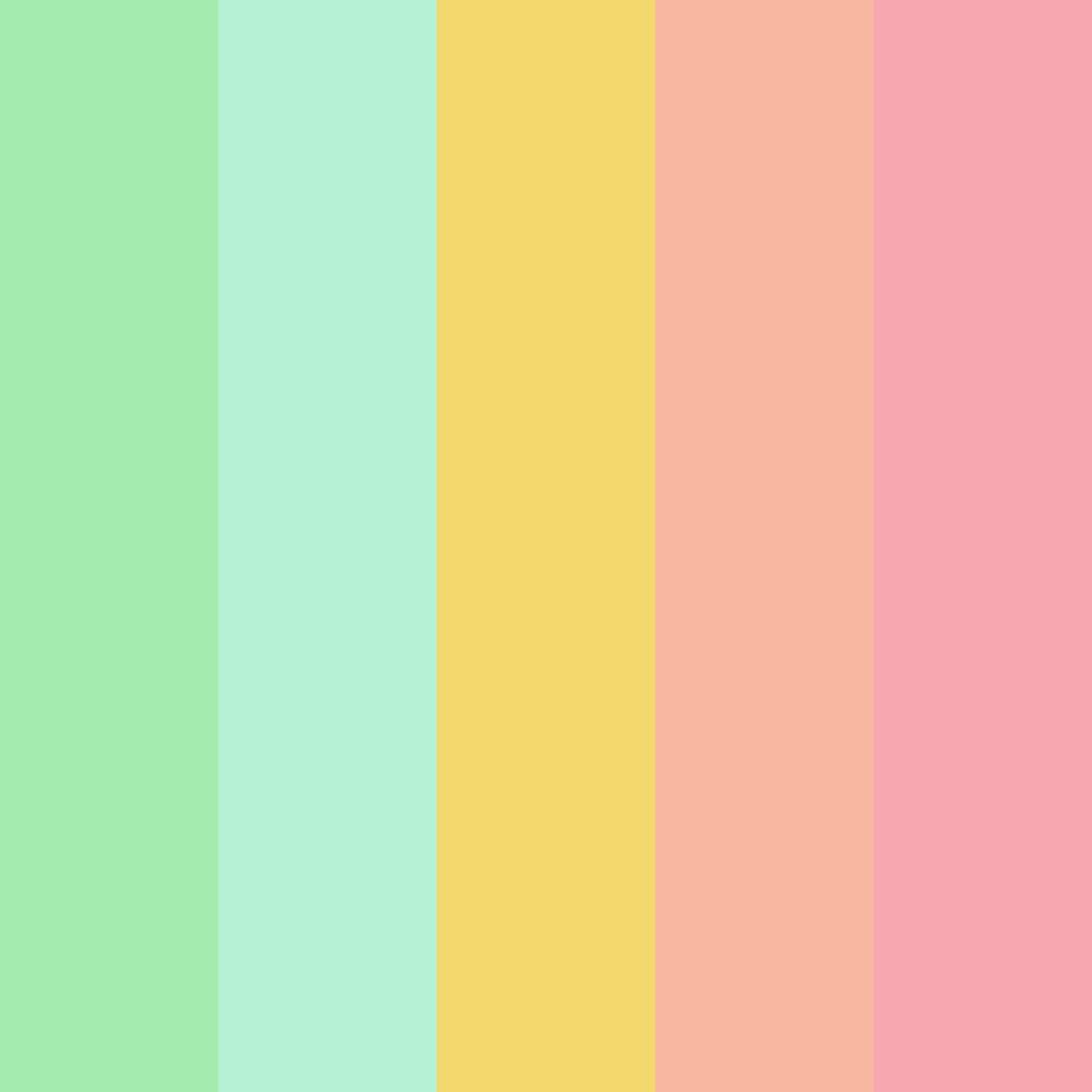 Download fairy garden color palette PNG image (square)