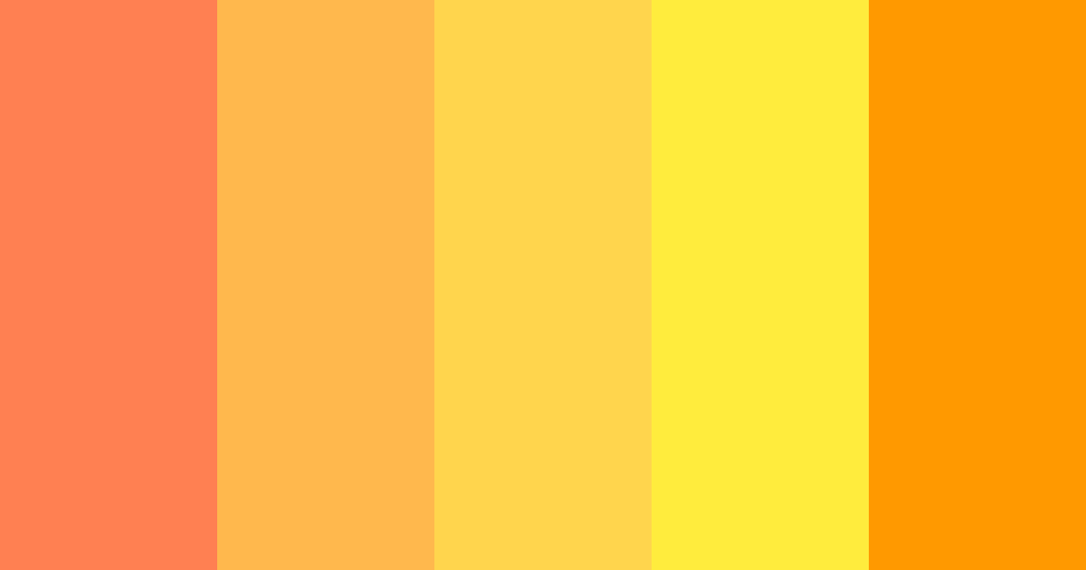 Download orange cat color palette PNG image (landscape)