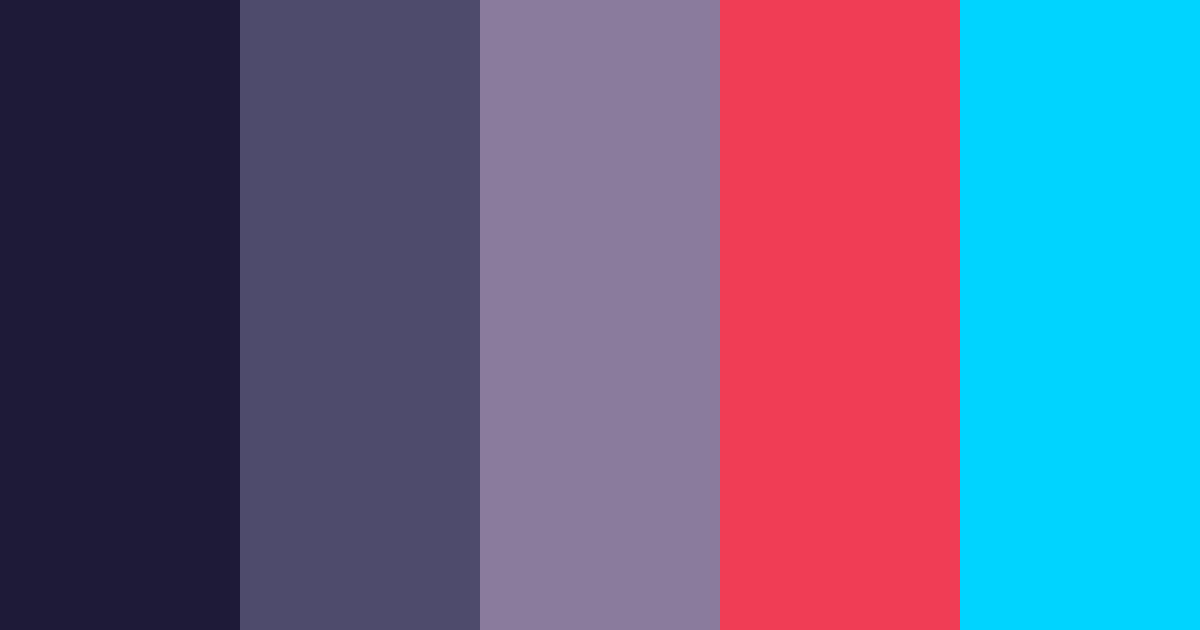 Download cyberpunk tokyo night color palette PNG image (landscape)