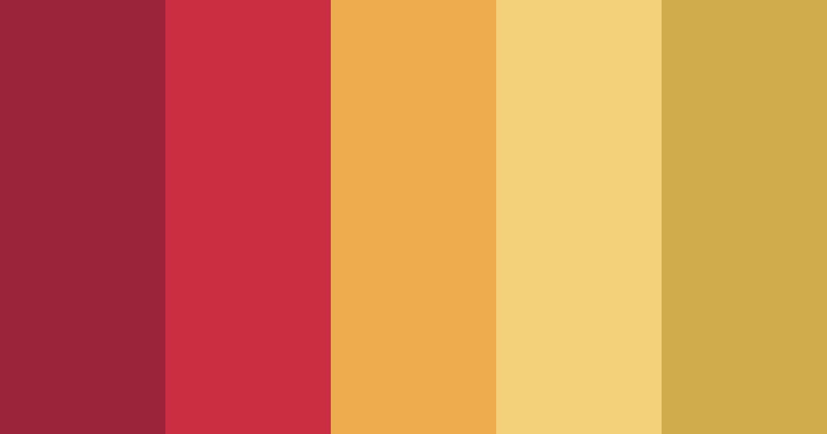 Download gryffindor brights color palette PNG image (landscape)