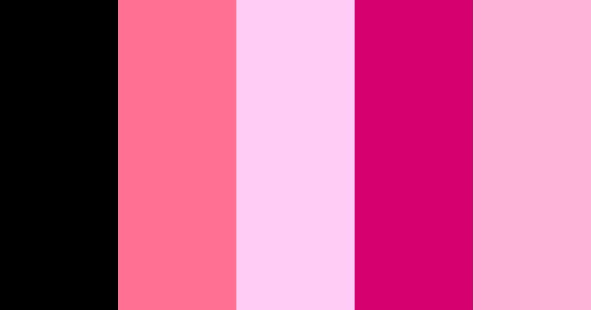 Download black pink color palette PNG image (landscape)