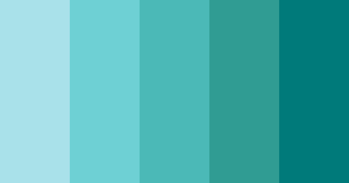 Download clean aqua color palette PNG image (landscape)