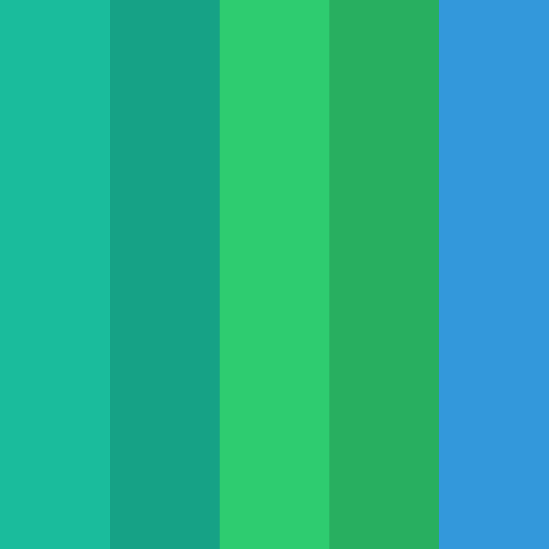 Download summer tropical breeze color palette PNG image (square)