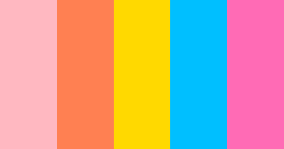 Download y2k summer vibes color palette PNG image (landscape)