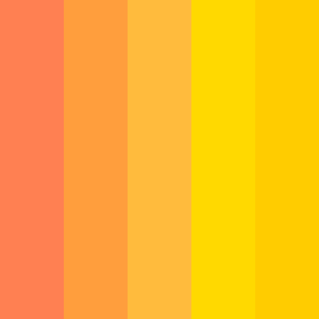 Download sunset citrus color palette PNG image (square)