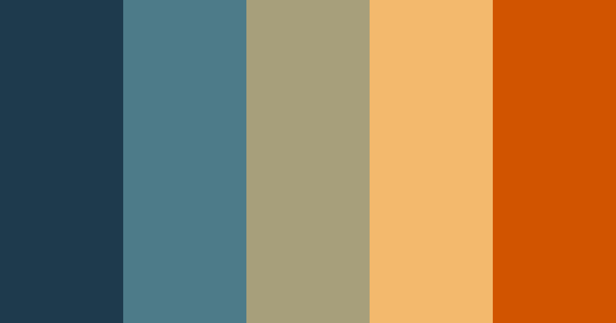 Ocean Forest Bronze Sunset Luxury Color Palette