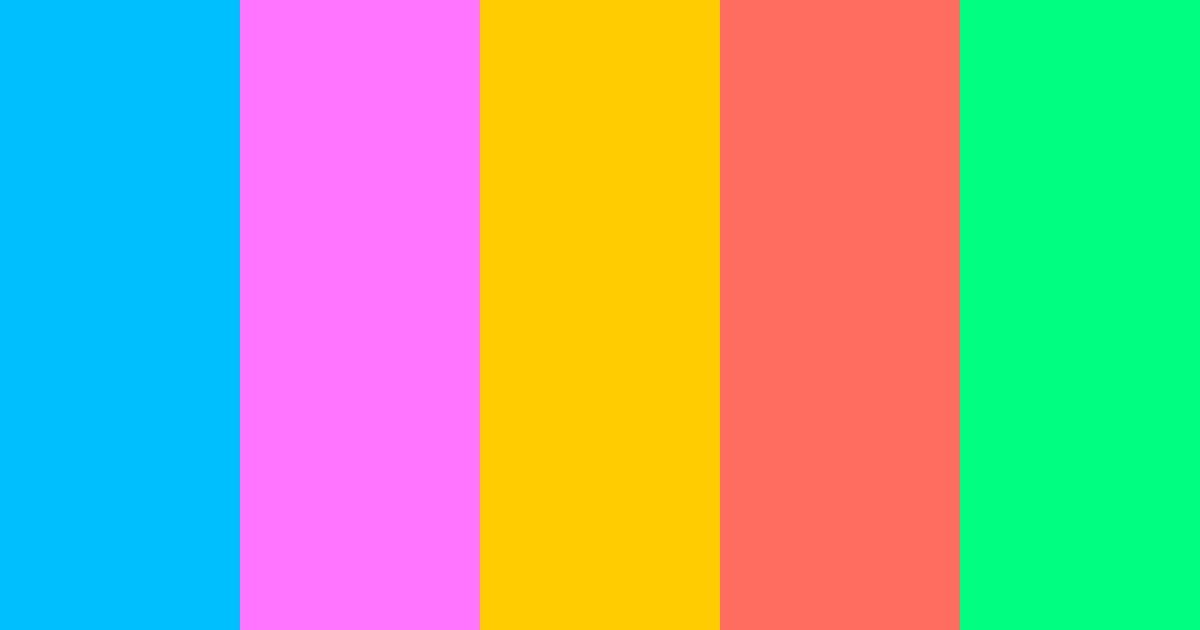 Download y2k brights color palette PNG image (landscape)