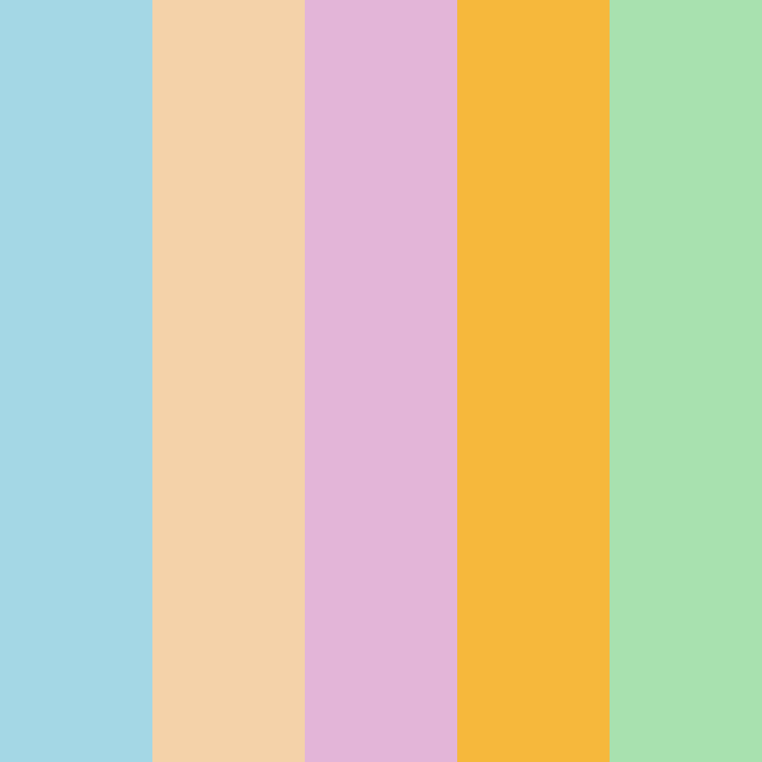 Download dreamy oasis color palette PNG image (square)